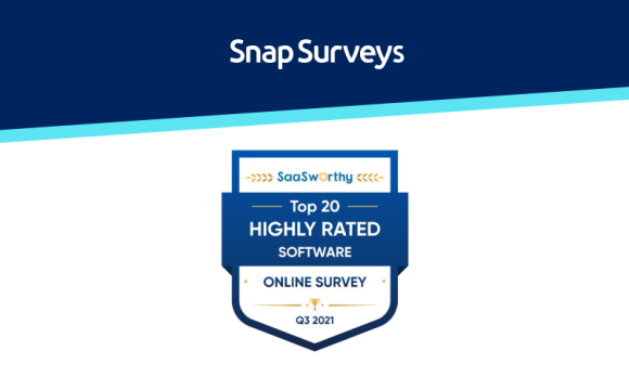 Highly rate online survey software award | Snap Surveys