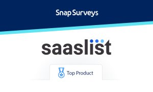 graphic showing Snap Surveys ranked as Top Product by saaslist