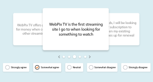 graphic showing example of question carousels in surveys
