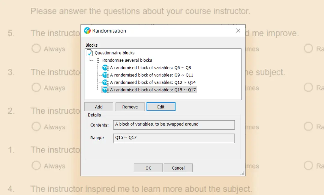 New to Snap XMP Randomise your Survey Questions and Answers