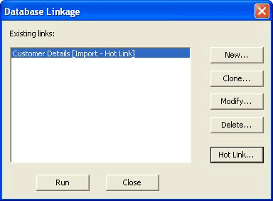 Database Linkage and Hot Link