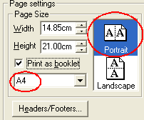 QP: page properties with booklet checked