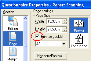 QP: page properties with booklet checked