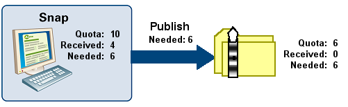 Schematic diagram showing equal quotas in snap and SO