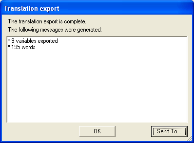 Translation report: export successful