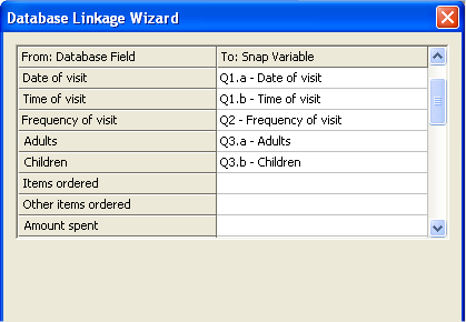 Data Linkage Wizard Variable Map Import
