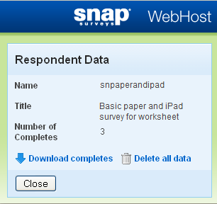 Respondent Data download