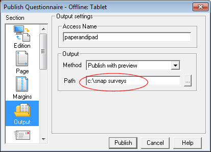 QP: Output properties of offline surveys