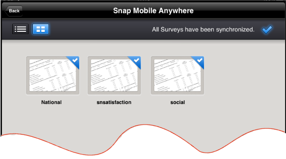 Setup screen for offline interviewing