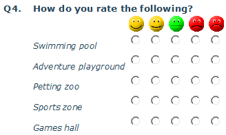 Rating scale grid example