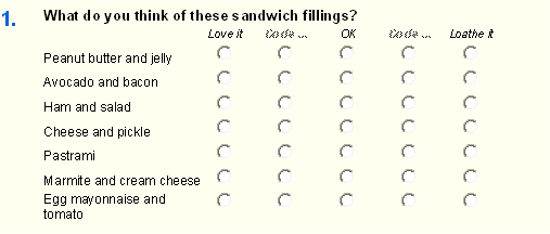 Sandwich question visual one