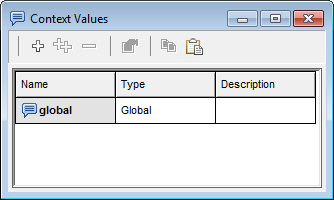 Context Values dialog