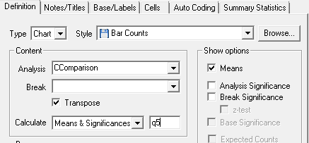 Analysis Definition dialog