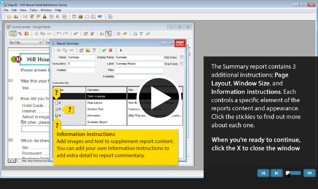 view-customise-questionnaire-and-summary-reports