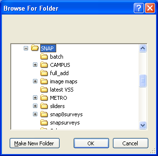 SBW: Browse for extracted files folder