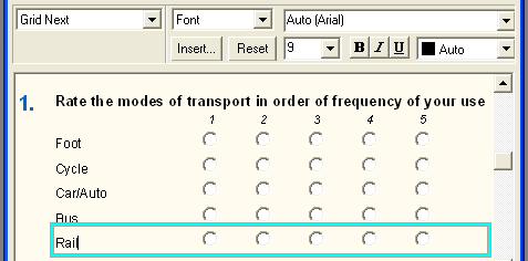 Grid first of transport rating question