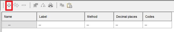 weights dialog box - add