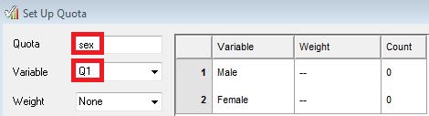 Set Up Quota - name (sex)