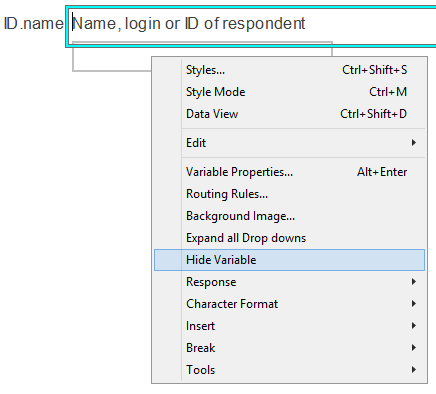 ID.name - Hide Variable