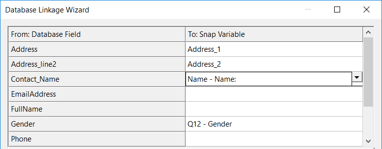 database match dialogue