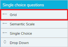 Single Choice questions menu