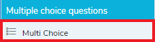 Multi Choice questions menu