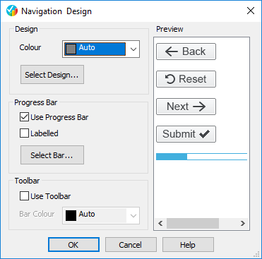 Selecting the navigation button design