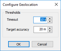 Configure geolocation