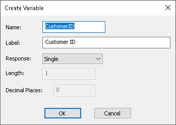 Creating a variable to link to a database