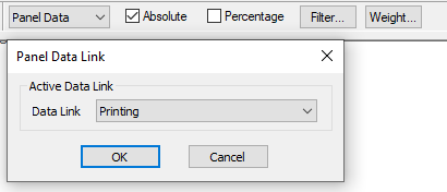 Adding panel data using a data link