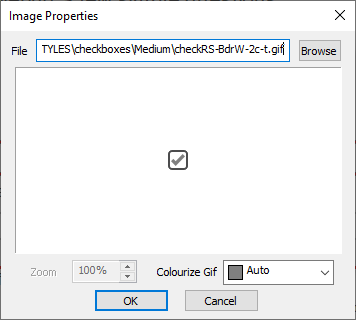 Image Properties dialog