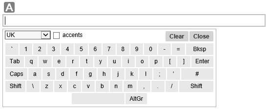 Keyboard data picker used to enter literal responses