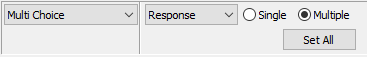 Setting a multiple response for a multi choice question