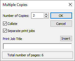 Printing multiple copies