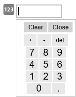 Numeric data picker used to enter numeric responses