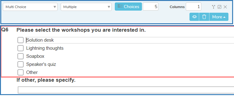 Multi Choice question for routing