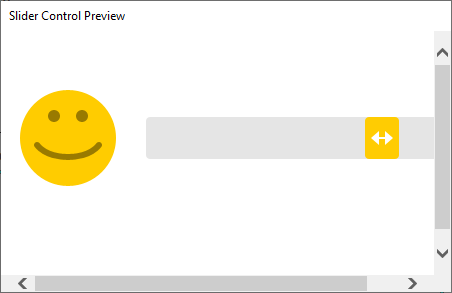 Previewing the slider control