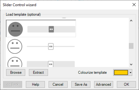 Slider Control wizard