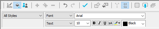 Style selection bar in Style mode