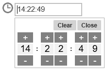 Time data picker used to enter time responses