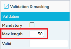 Validation Max Length