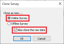 Clone as a new online survey