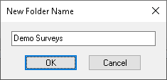 New Folder Name dialog