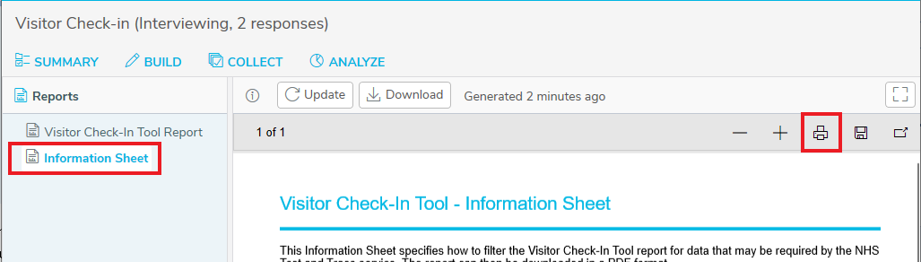 Visitor Check-in Tool Information Sheet