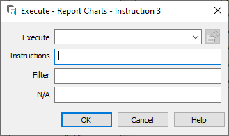 Execute report instruction to execute another report or analysis