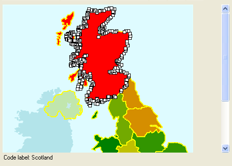 Scotland selected in UK satisfaction map
