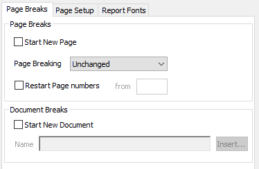 A page layout instruction showing the page breaks