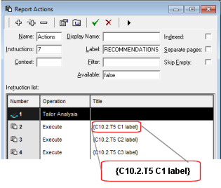 Set the Title to a table column label