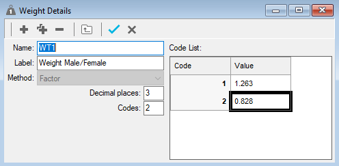 Weight Details to change the balance of a sample group