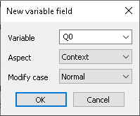 Insert a new context variable field